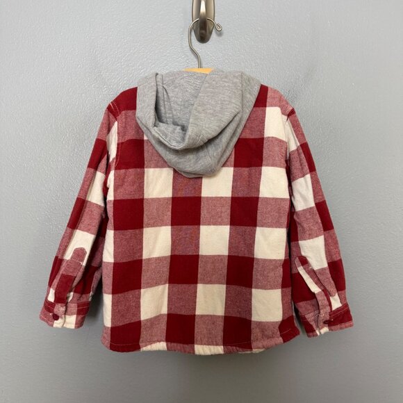 BABY CLUB peruvioan plaid fleece lined shacket size 4 youth - Picture 4 of 6